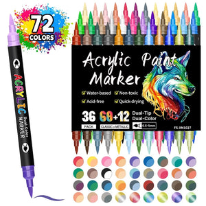 Set de feutres coloriage pour peinture sur pierre