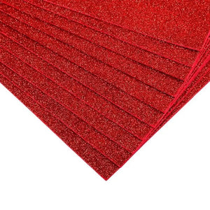 Papier Scrapbooking Paillettes Rouge