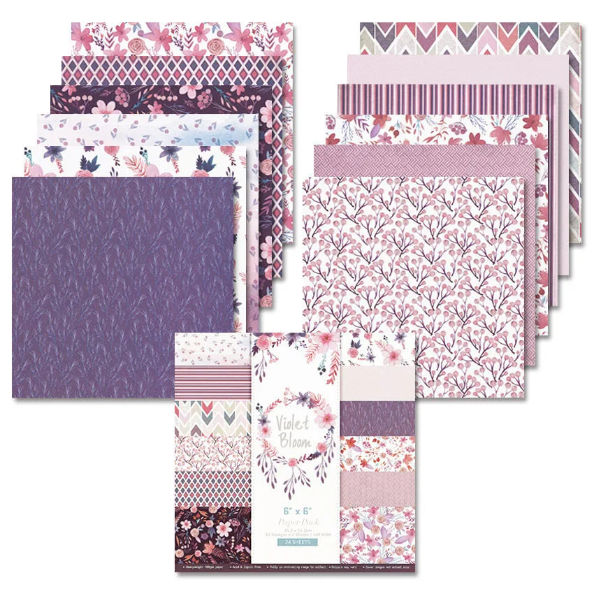 Lot Papier Scrapbooking Violet