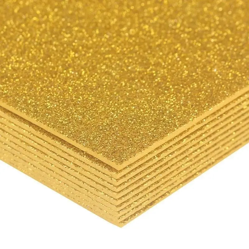 Papier Scrapbooking Paillettes Jaune