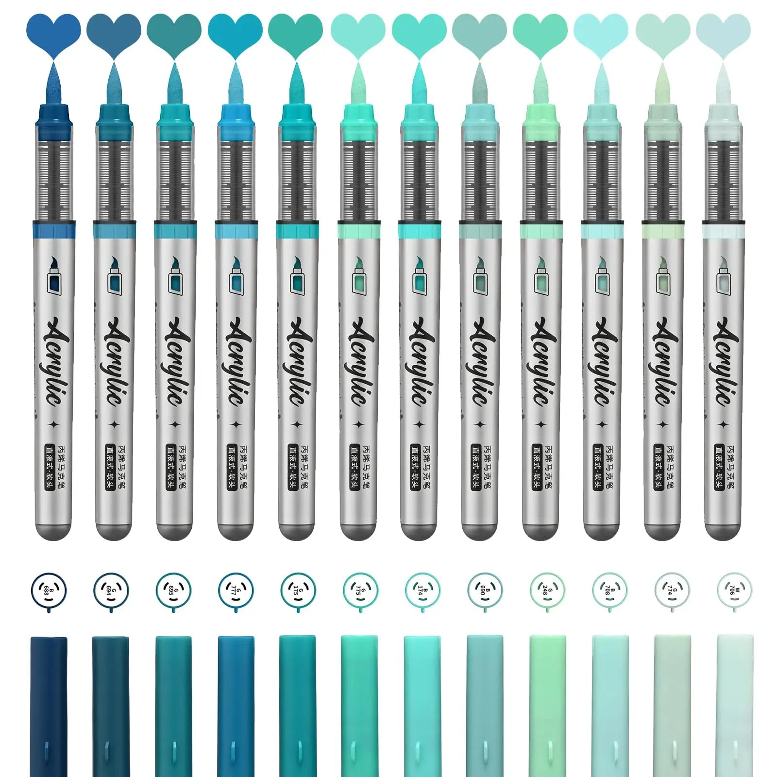Crayon Feutre Pinceau Turquoise