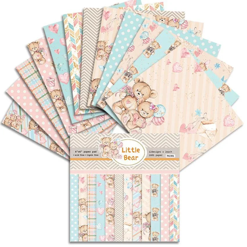 Papier Scrapbooking Fantaisie Ours
