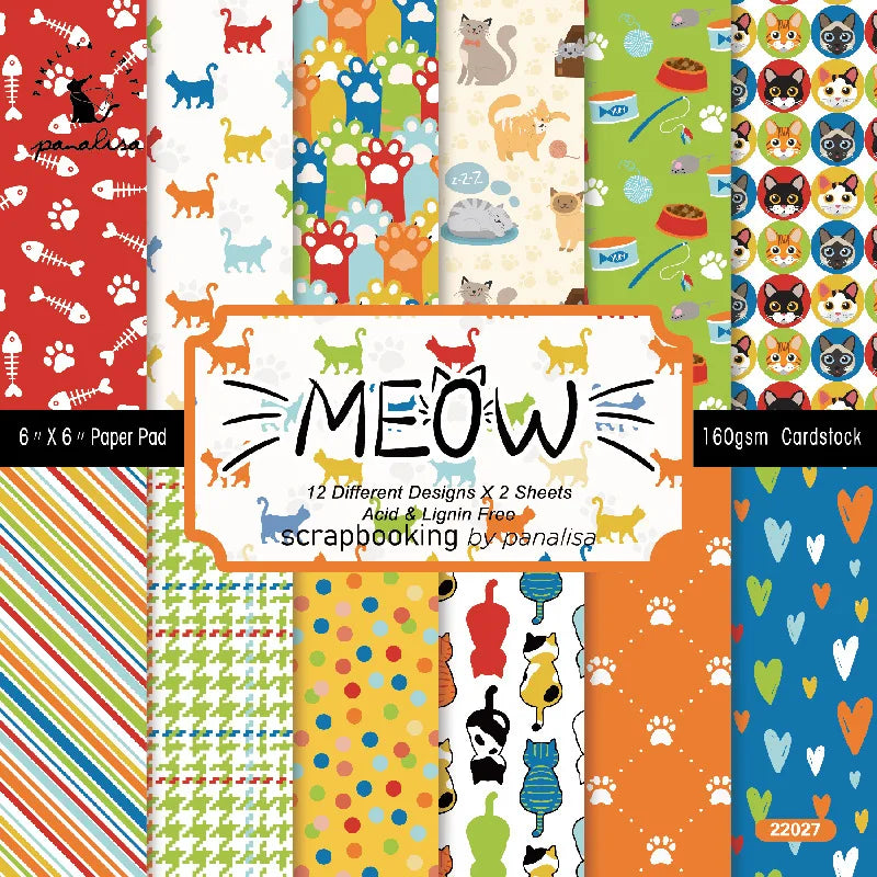 Lot Papier Scrapbooking Chats