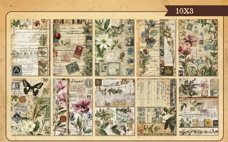 Papier Journal Scrapbooking Fleurs