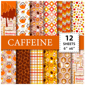 Assortiment Papier Scrapbooking Café