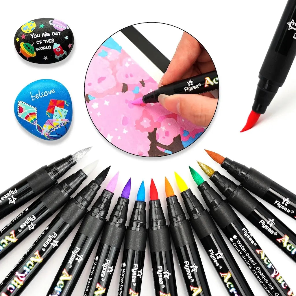Feutres mine pinceau pour scrapbooking créatif