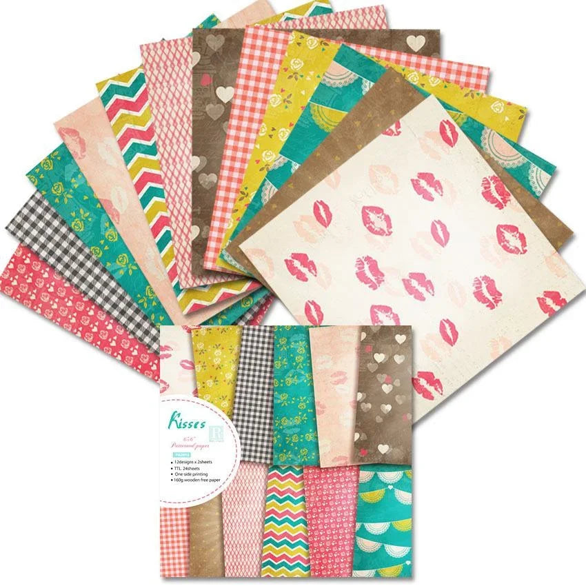 Papier Scrapbooking Fantaisie Lèvres
