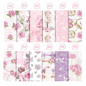 Papier Scrapbook 30x30 Mariage