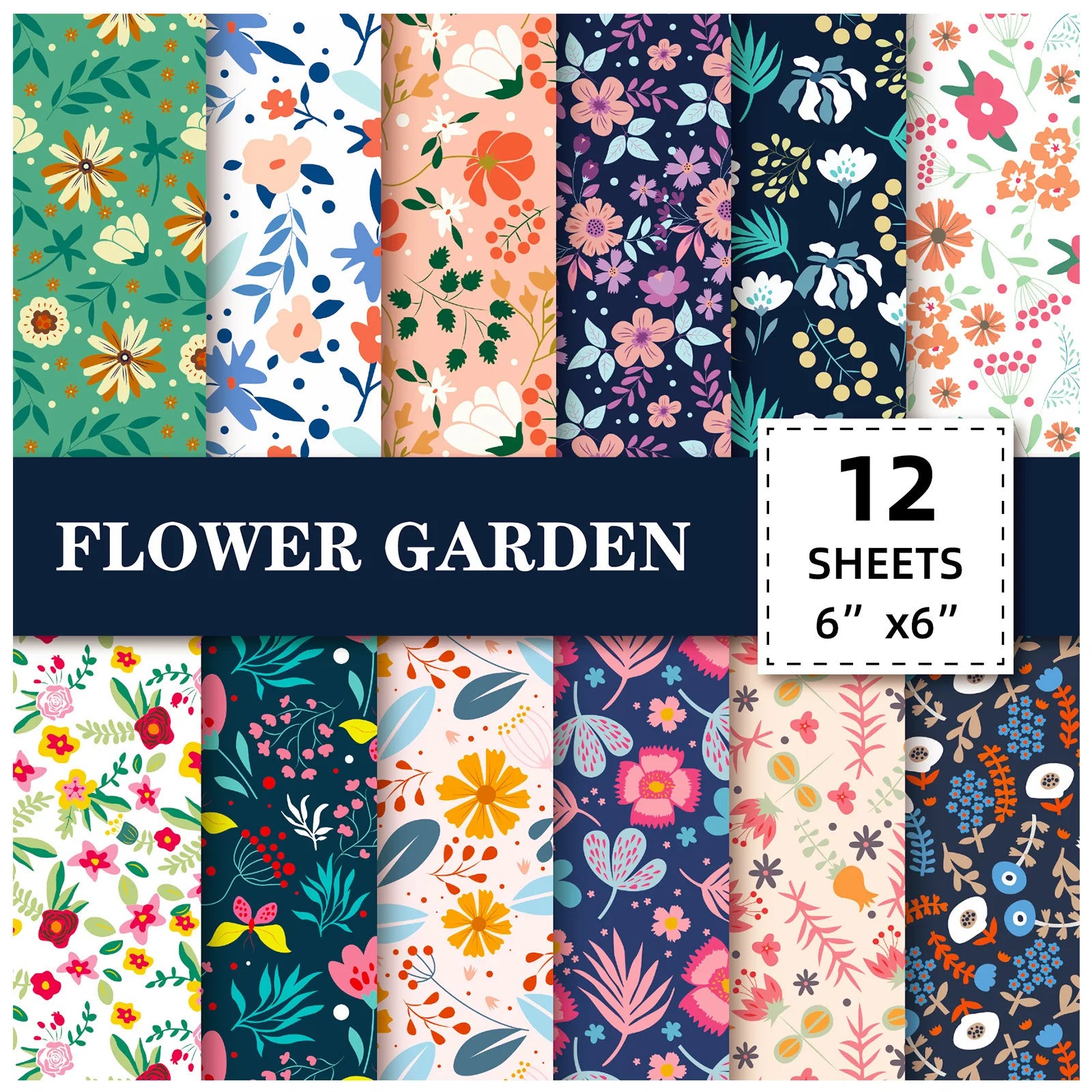Assortiment Papier Scrapbooking Fleuri