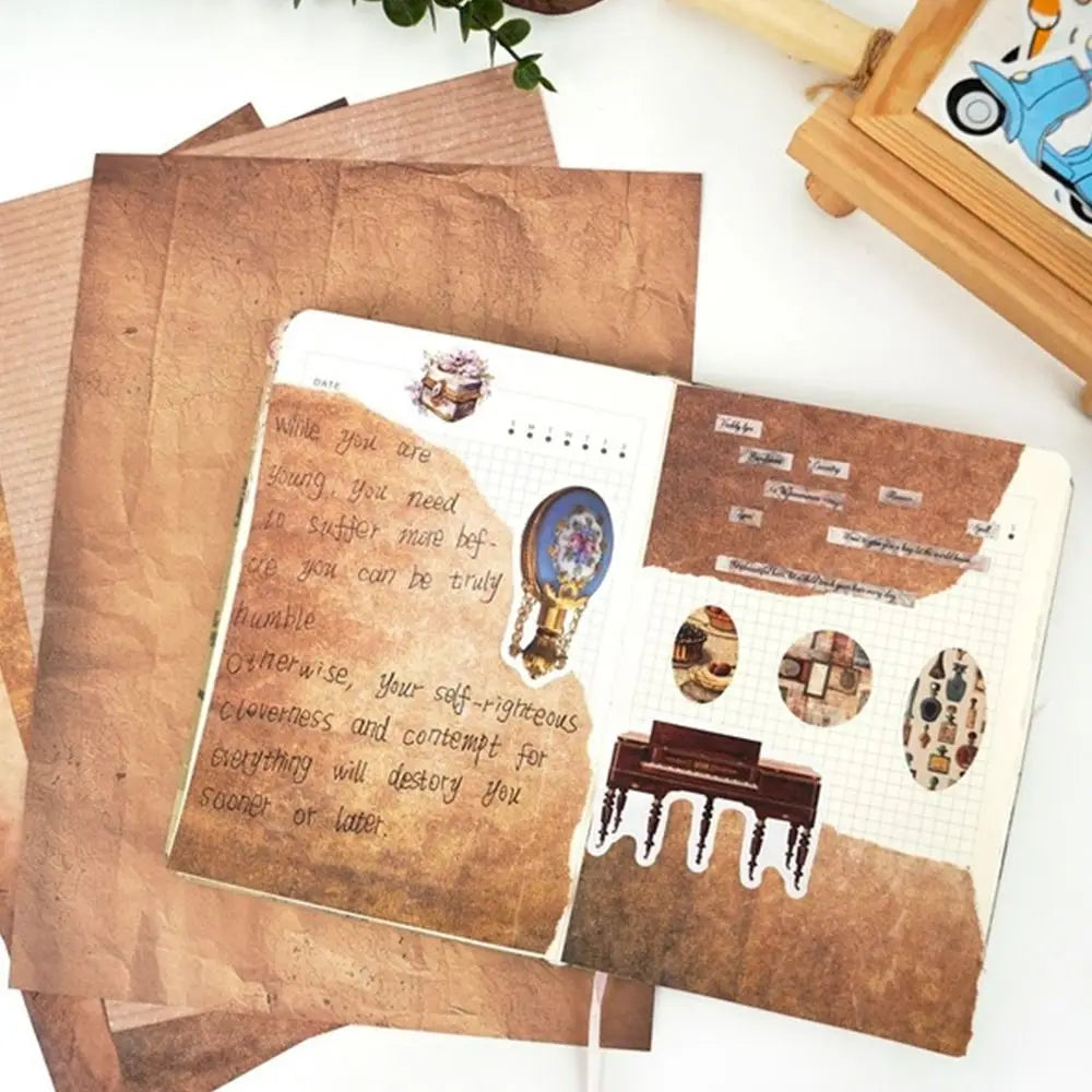 Papier Vintage Marron Scrapbook