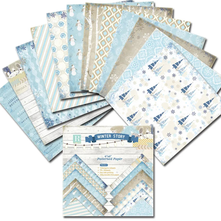 Papier Hiver pour Scrapbooking
