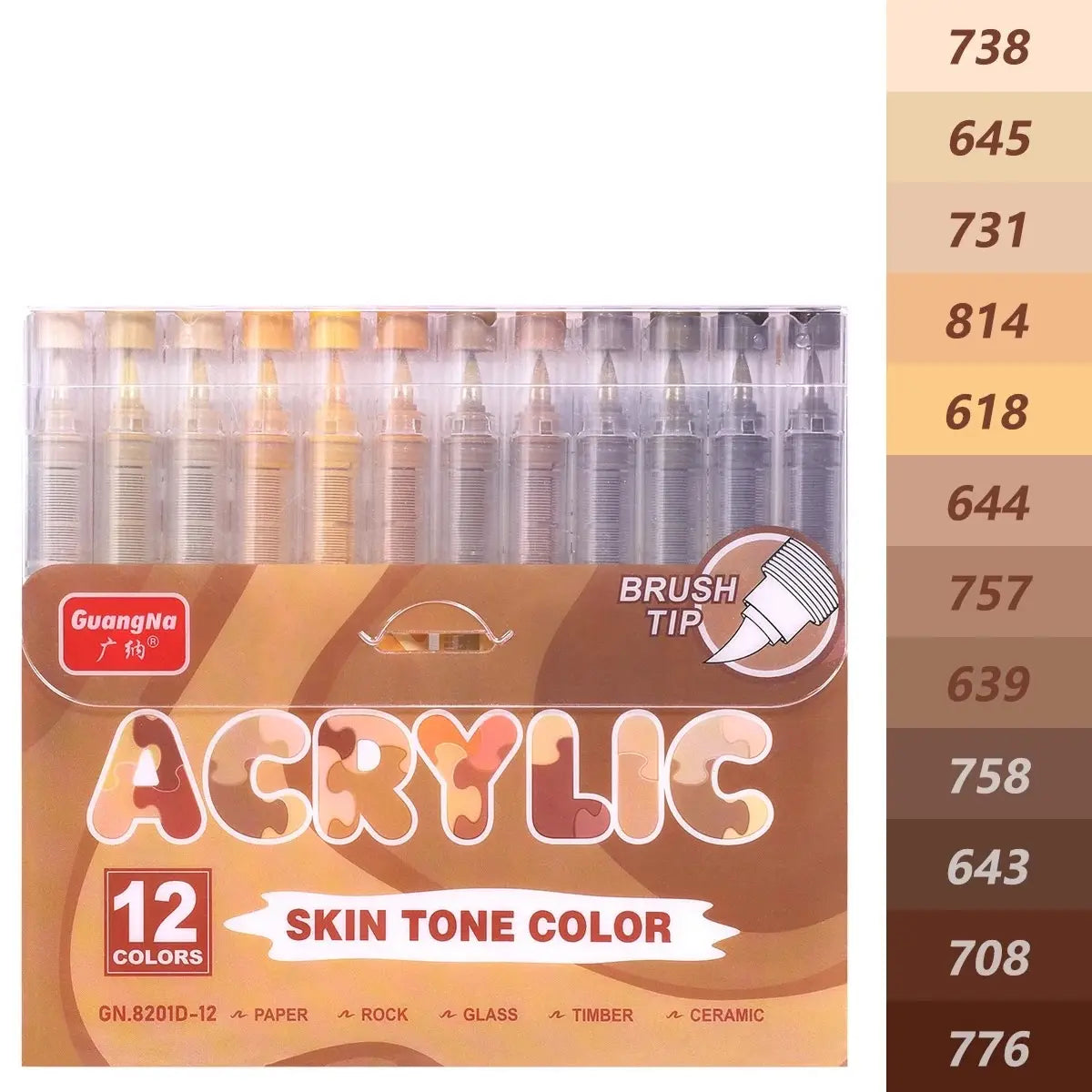 Feutres acryliques pointe pinceau pour fond de page créatif