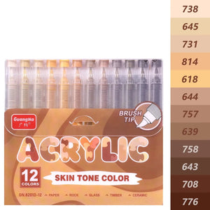 Feutres acryliques pointe pinceau pour fond de page créatif
