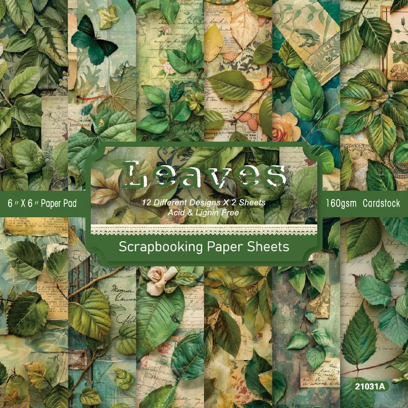 Lot Papier Scrapbooking Feuilles