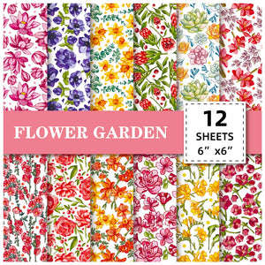 Assortiment Papier Scrapbooking Fleurs