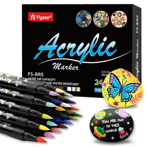 Feutre mine pinceau acrylique pour scrapbooking et pierre