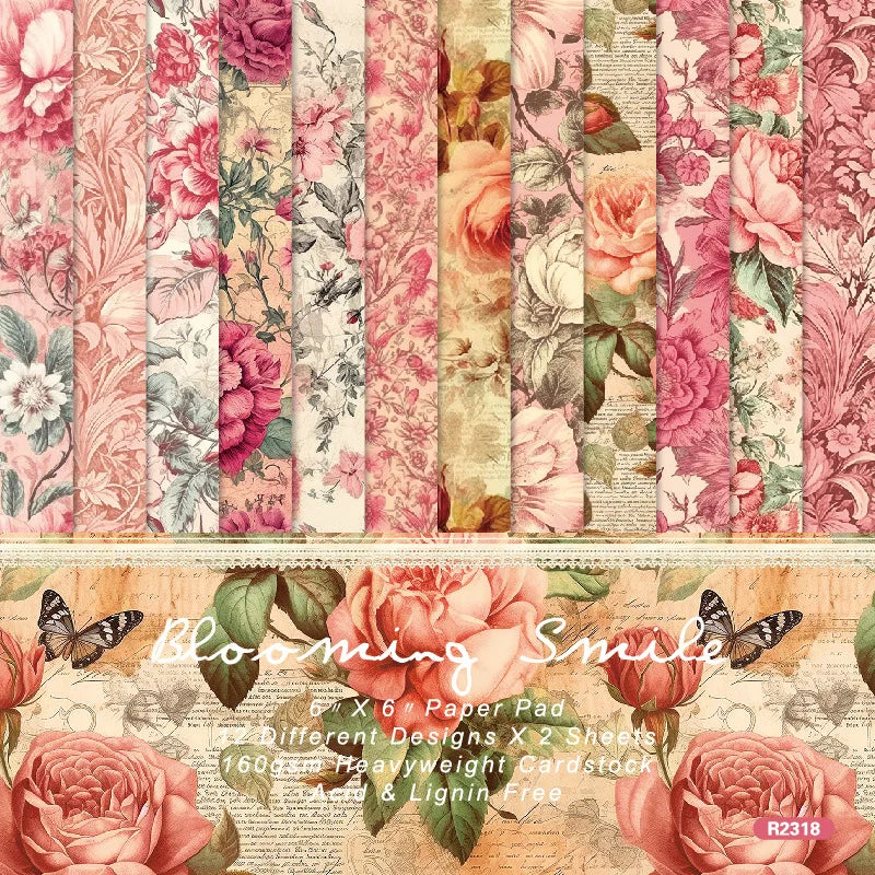 Lot Papier Scrapbooking Roses