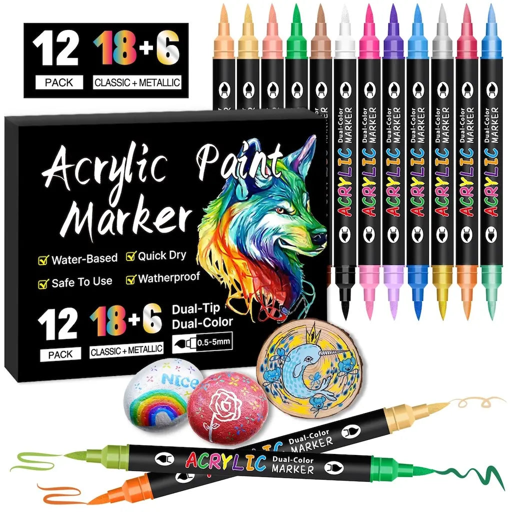 Feutre coloriage double pointe acrylique pour scrapbooking