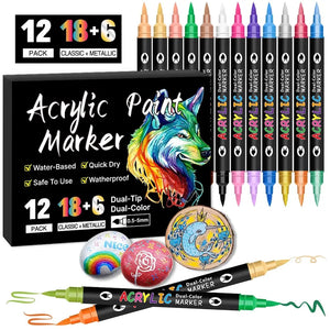 Feutre coloriage double pointe acrylique pour scrapbooking