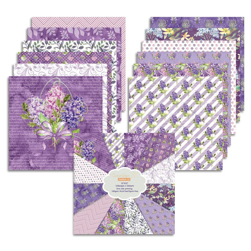 Papier Motif Scrapbooking Violet