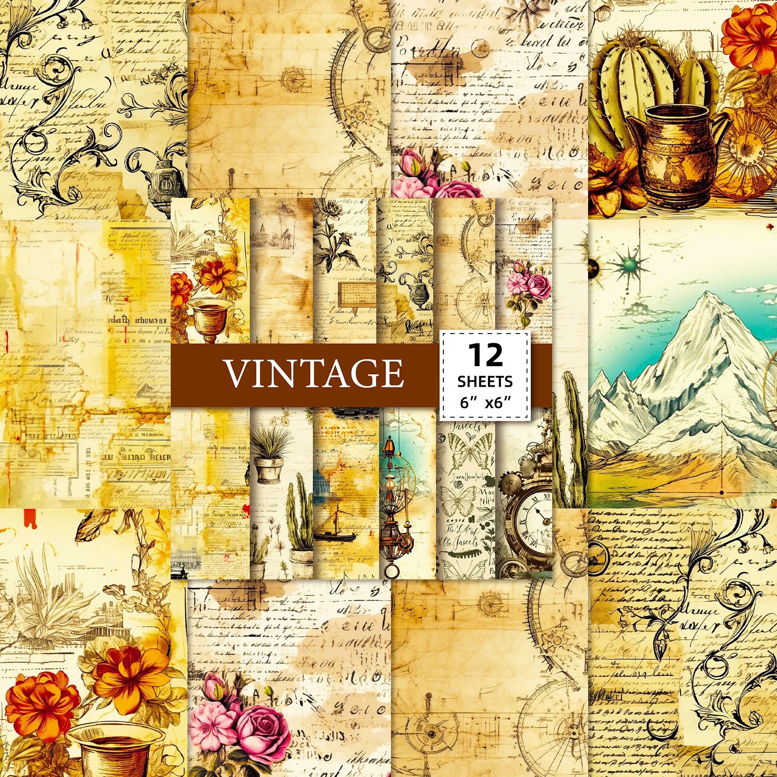 Assortiment Papier Scrapbooking Voyage