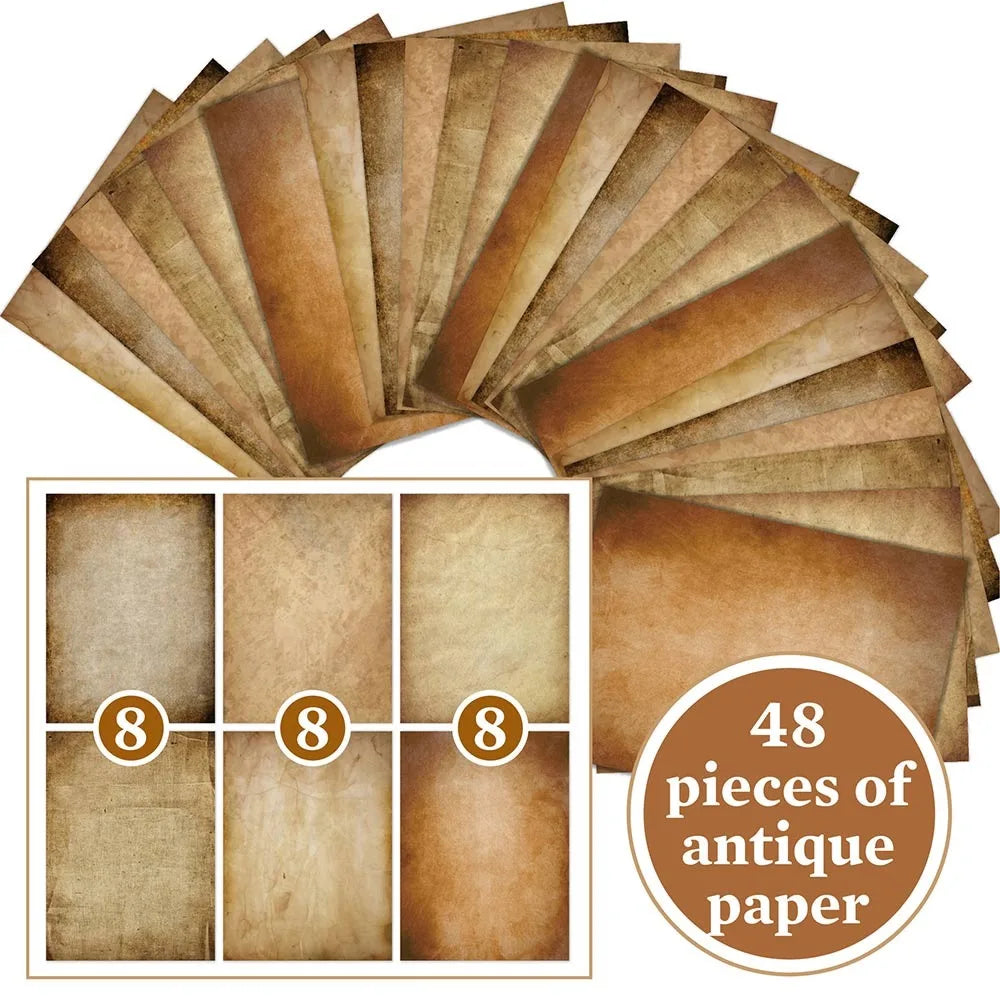Papier pour Scrapbook Marron Vintage