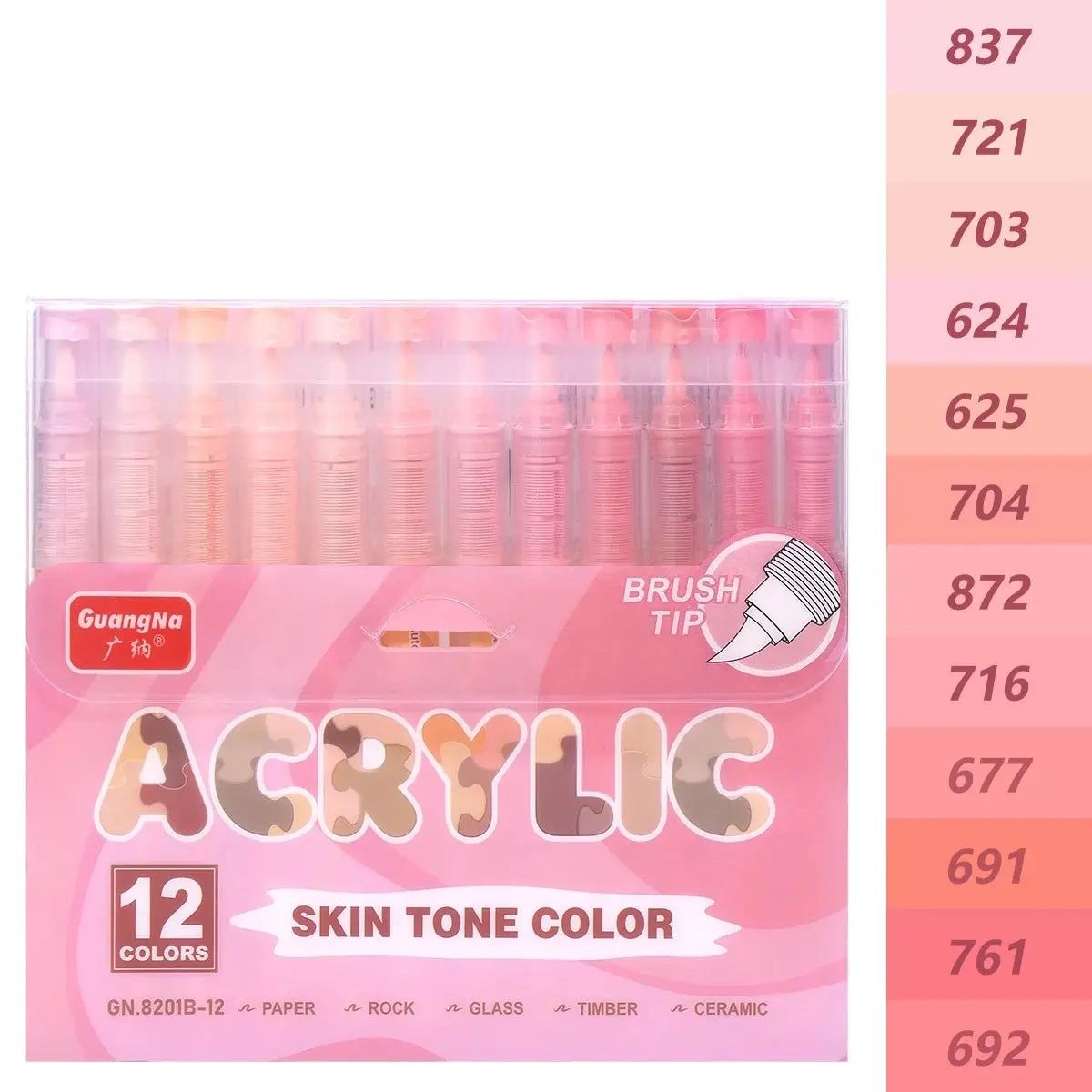 Palette pastel de feutres acryliques pour cartes créatives