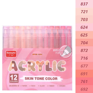 Palette pastel de feutres acryliques pour cartes créatives