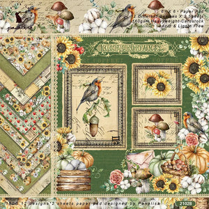 Lot Papier Scrapbooking Tournesols