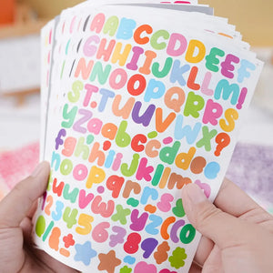 Stickers alphabet scrapbooking en majuscules, minuscules, chiffres et symboles