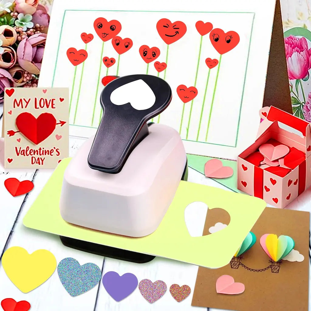 Perforateur forme cœur pour confettis de scrapbooking