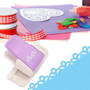 Bordure de dentelle ajourée réalisée à la perforatrice sur papier sombre