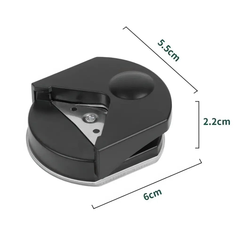 Perforatrice coin arrondi R4 noire et coins arrondis sur des cartes