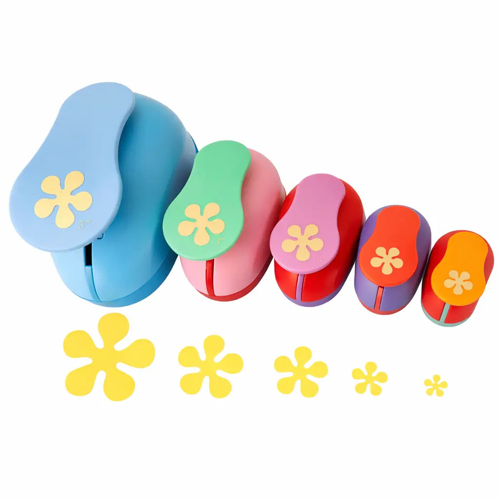 Perforatrices forme fleur de plusieurs tailles avec fleurs découpées en dégradé