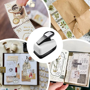 Carré net découpé à la perforatrice de scrapbooking