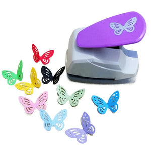 Perforatrice scrapbooking papillon violette et papillons ajourés multicolores
