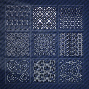 Pochoir Broderie pour quilting motifs traditionnels japonais