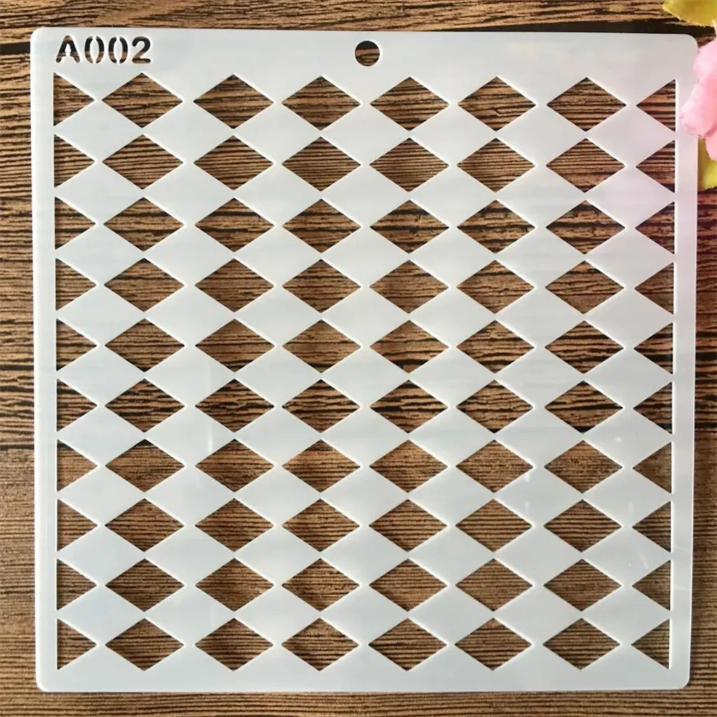 Pochoir trame de losanges en damier pour fond de page graphique