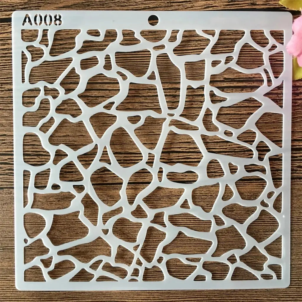 Pochoir motif taches de girafe pour fond animal de scrapbooking