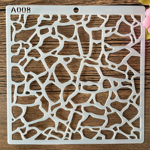 Pochoir motif taches de girafe pour fond animal de scrapbooking
