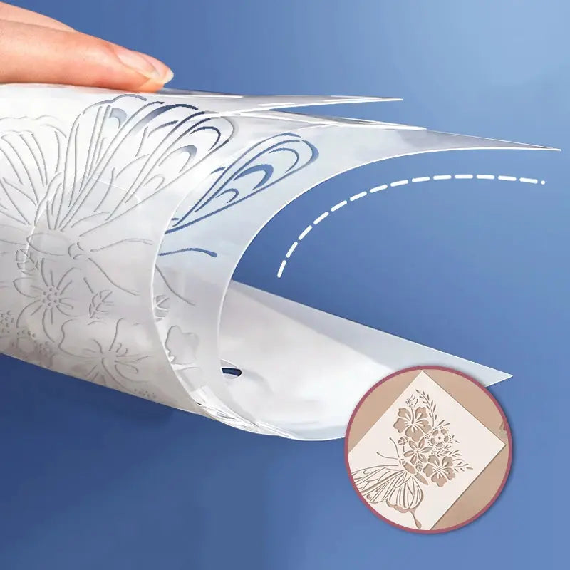 Pochoir Papillon Simple format souple plastique réutilisable