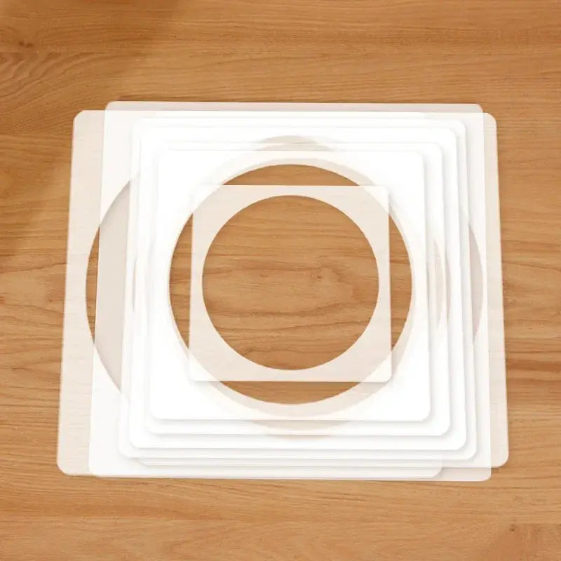 Pochoir Rond superposition des huit tailles disponibles