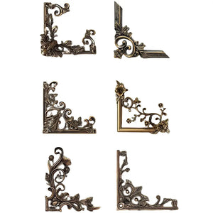 Autocollants d'angle bronze vieilli pour cadres photo et coins de page de scrapbooking