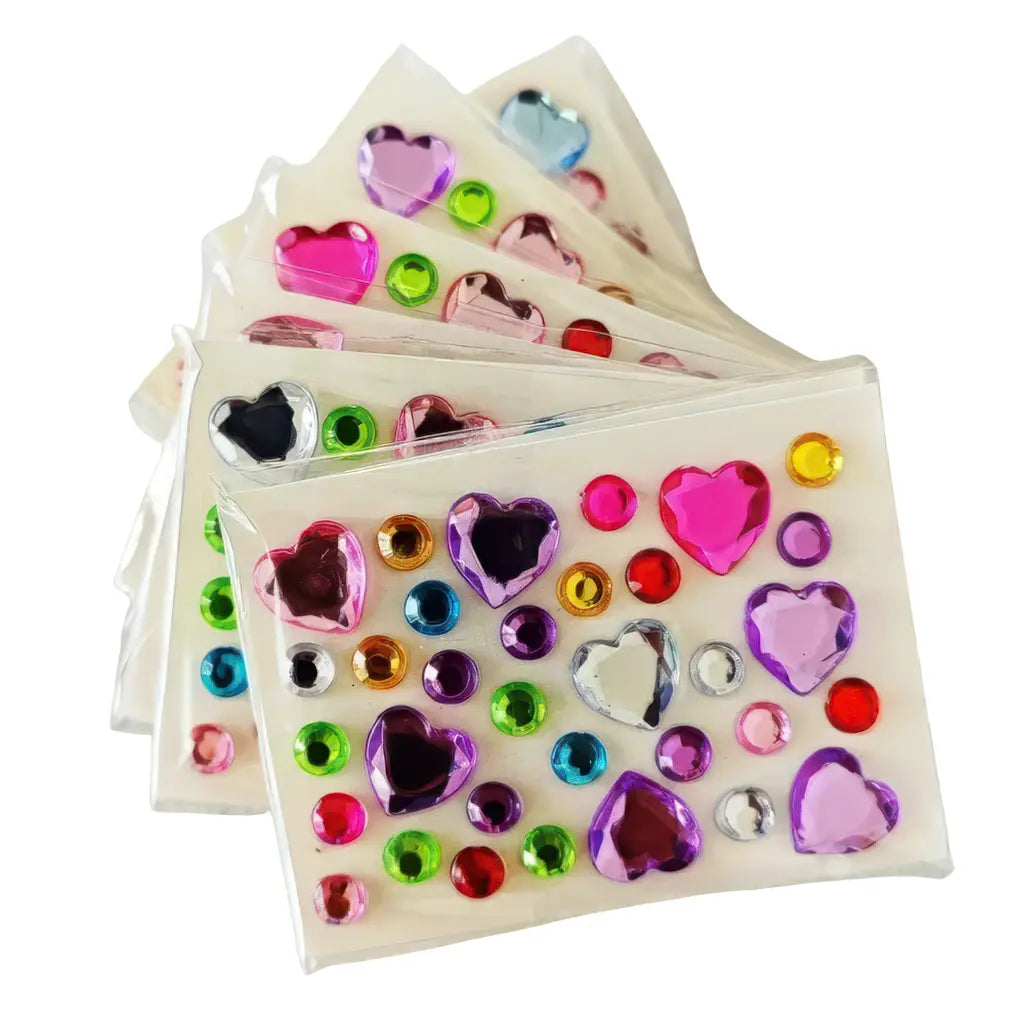 Détail des stickers 3D scrapbooking en relief, 10 cœurs adhésifs
