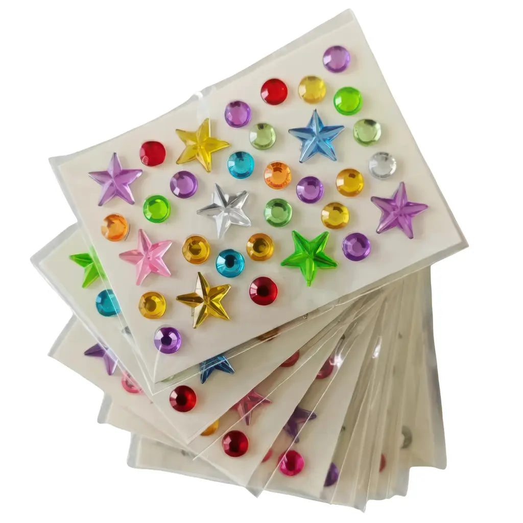 10 étoiles 3D autocollantes pour pages d'album scrapbooking et naissance