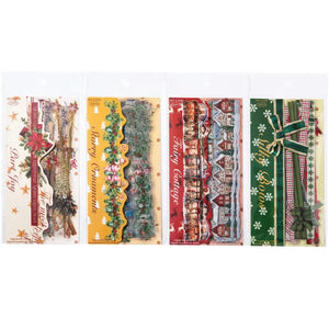 Lot complet : les 4 séries d'autocollants transparents scrapbooking Noël