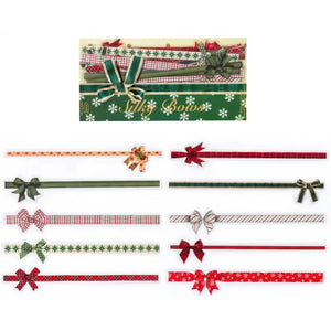 Autocollant transparent Silky Bows : rubans à carreaux et nœuds décoratifs