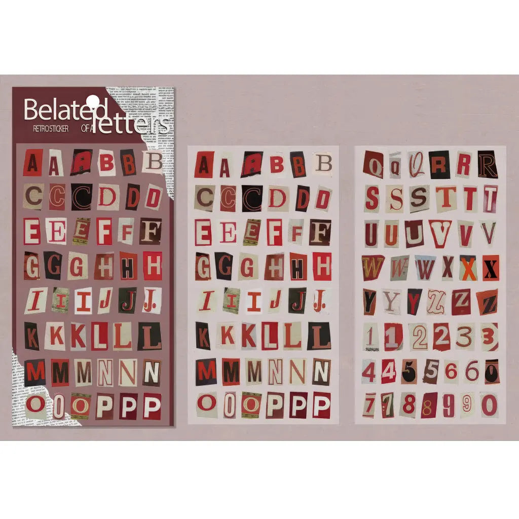 Stickers scrapbooking sépia, kraft et bordeaux aux motifs Art déco