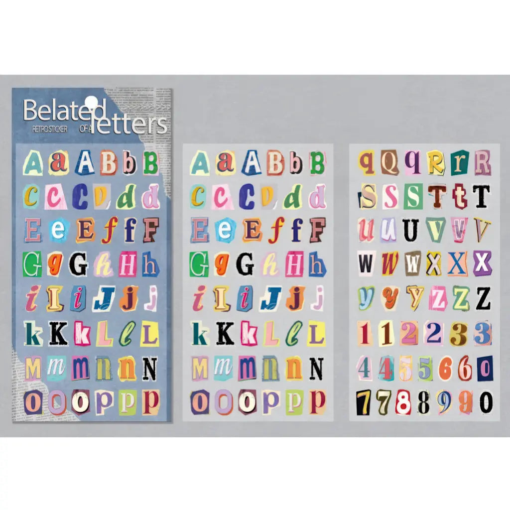 Stickers vintage scrapbooking en relief et multicolores