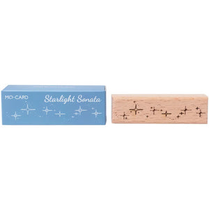Tampon Nuit Magique scrapbooking en bois, motif traînée d'étoiles scintillantes